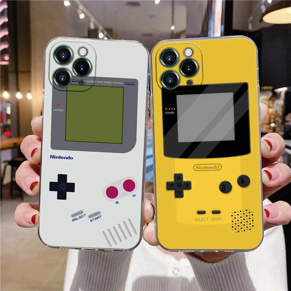 Retro Game Console Pictures Clear Case For iPhone 16 15 14 13 12 11 Pro Max Mini Xs XR X 7 8 16 Plus 6 Soft Cover Silicone Cases