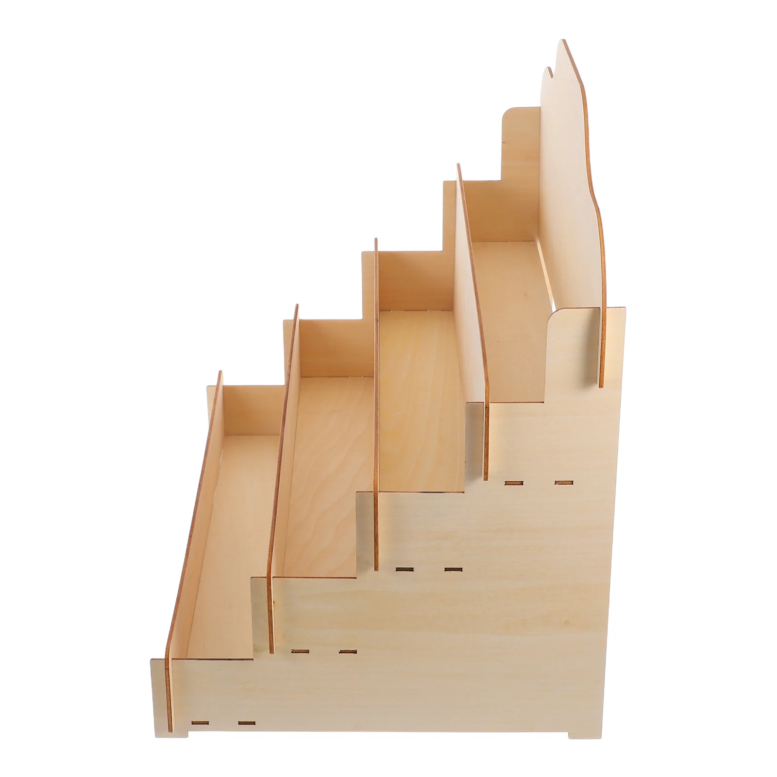 

Greeting Card Display Stand Wooden Storage Rack Sturdy Basswood Plywood Unfinished Vendor Booth Postcard Holder