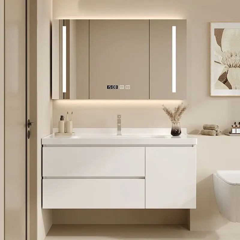 

Bathroom vanity, bathroom cabinet combination, modern, simple, floor-to-ceiling, wash basin