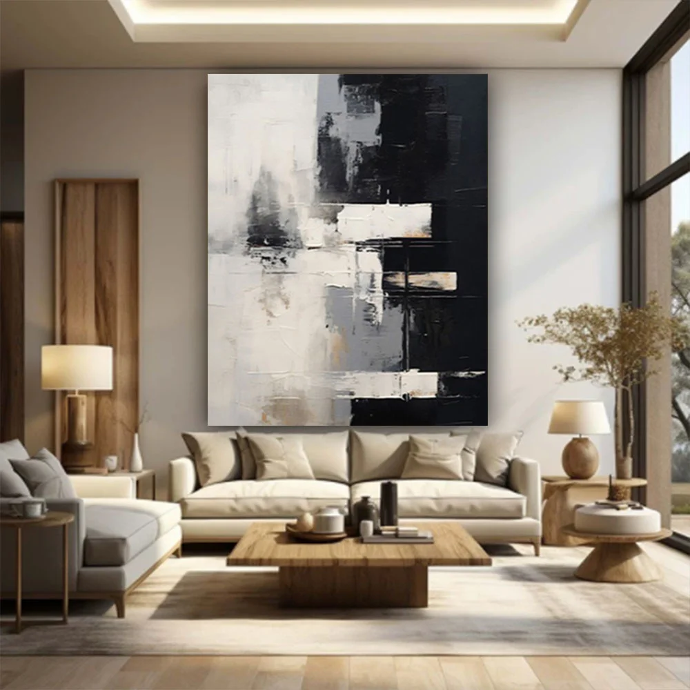 

100% hand drawn brown square abstract oil painting original wall painting home living room decoration paint interior aesthetics