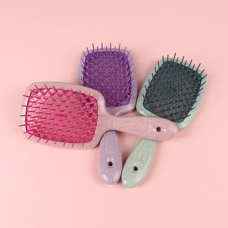 

Square Grid Hollow-out Massage Comb Anti-static Dry and Wet Dual Use Fluffy Hair Home Hair Styling Combs Detangling Hair Brushes