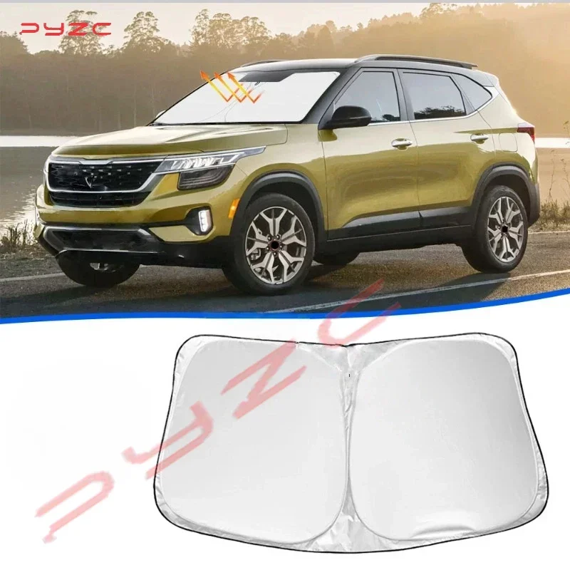 For Kia Seltos 2021 2022 2023 Car Sun Shade Front Window Shade Cover Wisor Windshield Sunshade Accessories