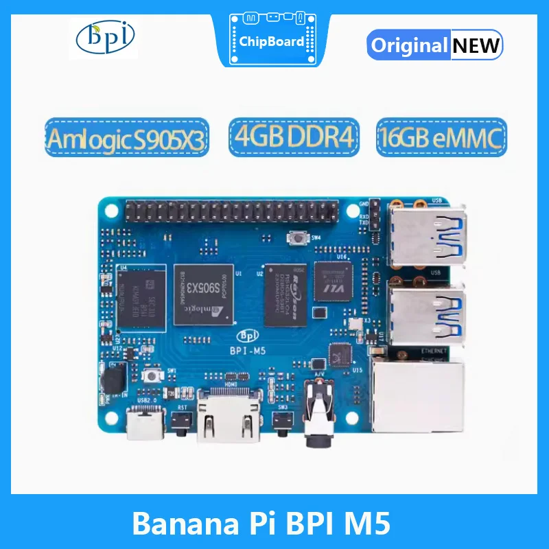 

Banana Pi BPI-M5, New Generation Single Board, Amlogic S905X3 Board, Quad-core Open Source Board