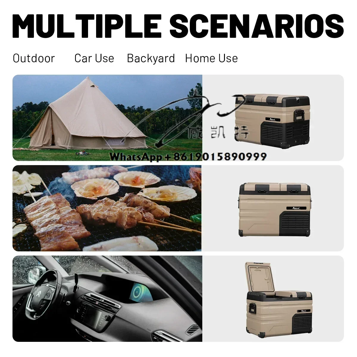 TA35/45/55, Camping Mini Car Refrigerator, Outdoor Camping/Car/Home, Solar Cell Refrigerator