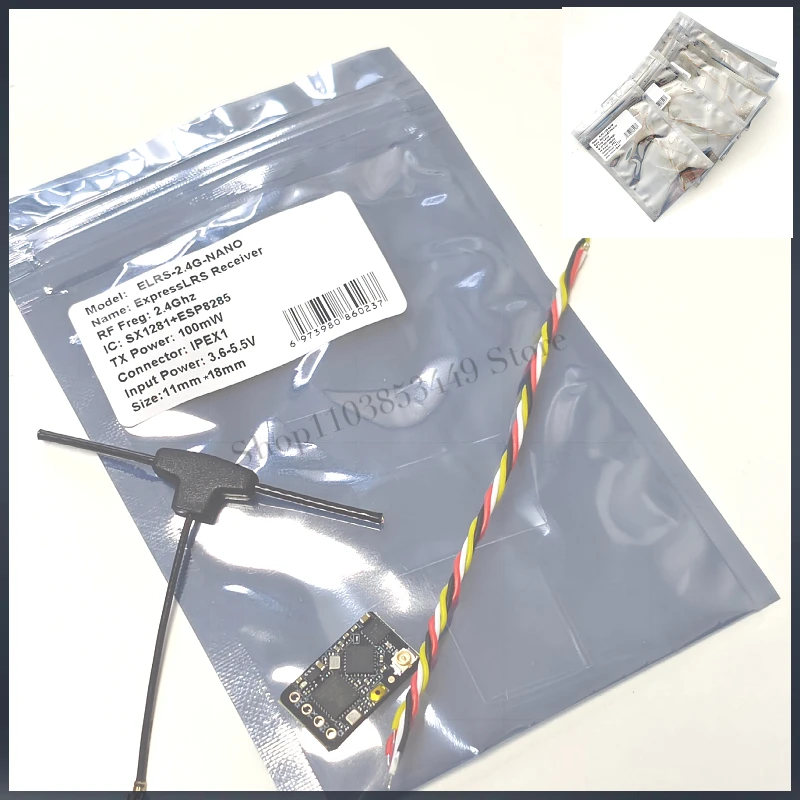 

ELRS 2.4GHz/915MHz NANO ExpressLRS Long Range Receiver 2400 RX For RC FPV Long Range Racing Drone Quadcopter Airplane