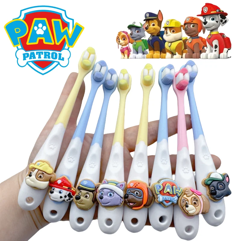 Paw Patrol Toothbrush Kawaii Chase Skye Kids Soft Tooth Brush Teeth Deep Cleaning Portable Travel Dental Oral Care Brush