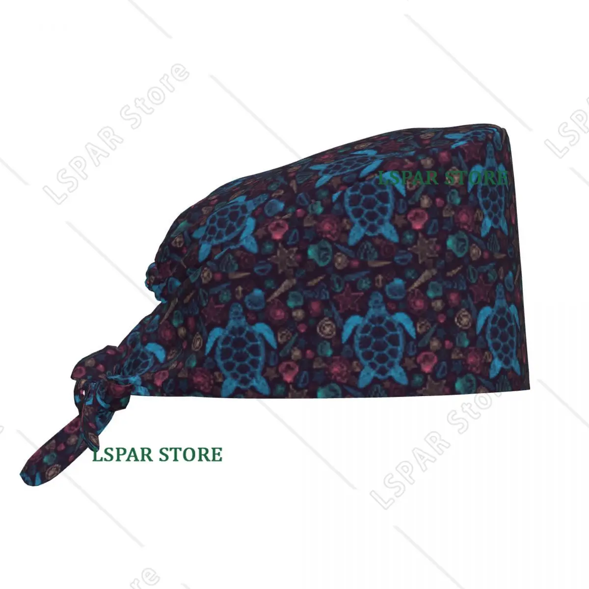 Adjustable Colorful Turtles With Shells Working Hat Men Women Ocean Surgical Hat Scrub Nursing Doctor Surgeon Cap for Chef