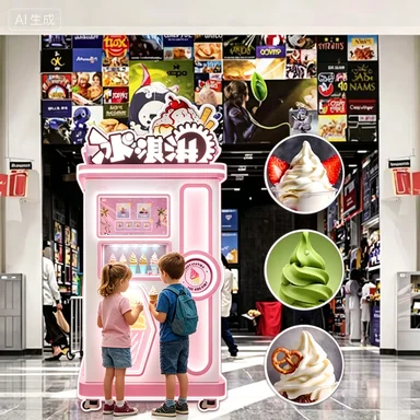 Self Service Ice Cream Vending Machine Low Noise Energy Saving Compressor Raw Material Reminder Convenience Store Vending Unit