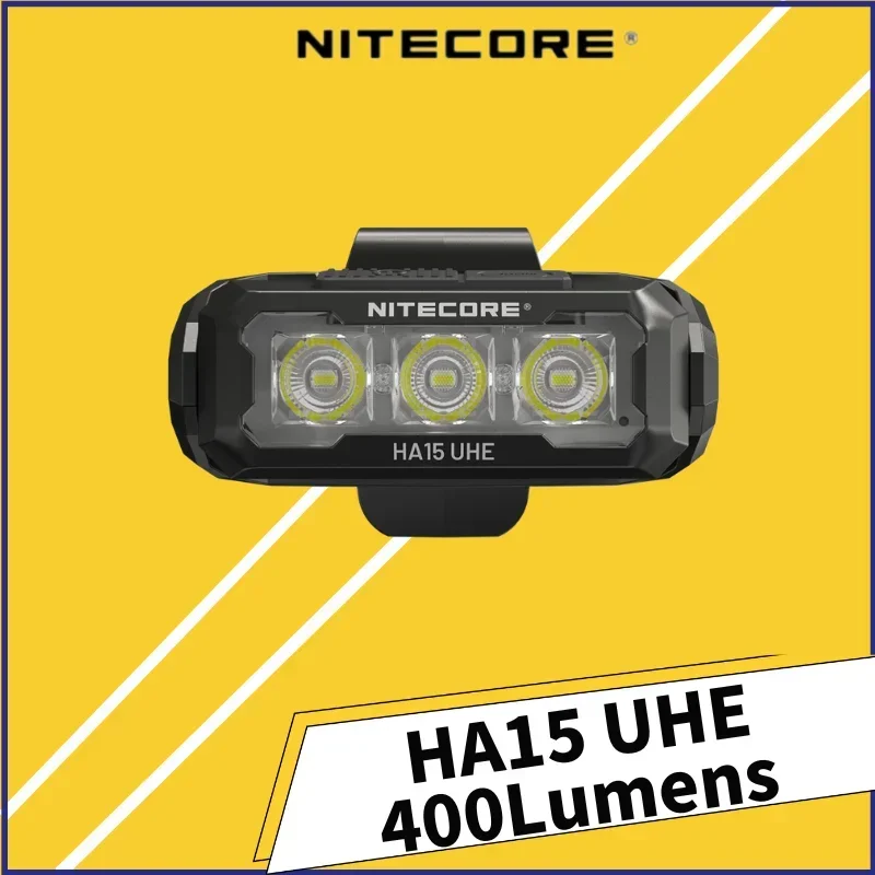 NITECORE HA15 UHE 400Lumens Camping Running Headlamp 6*NiteLab UHE LEDs With Battery