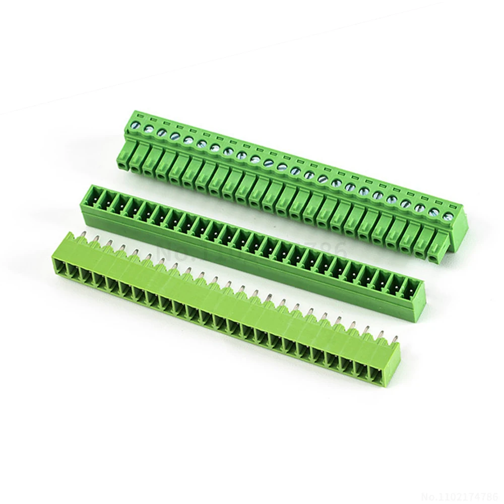 (5 Sets) 2EDGK 2EDGVC 2EDGRC - 3.81mm solder-type pluggable terminal blocks straight/angled pin sockets complete 15EDGK/V/R 3.8