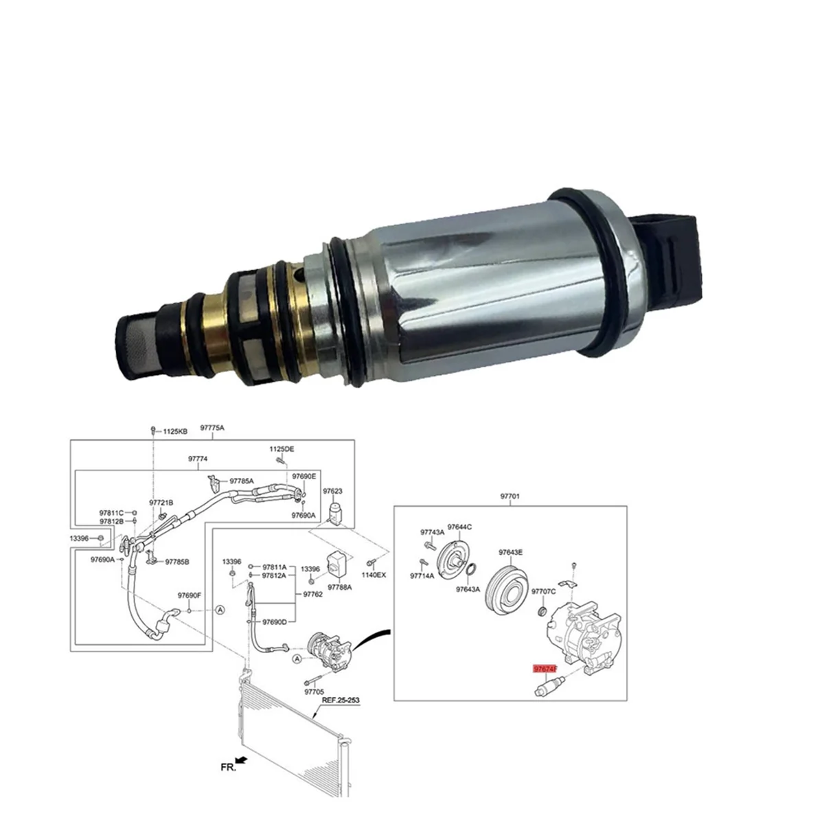 

M53K_Car A/C Pump Compressor Control Valve 97674-3M001 for Hyundai
