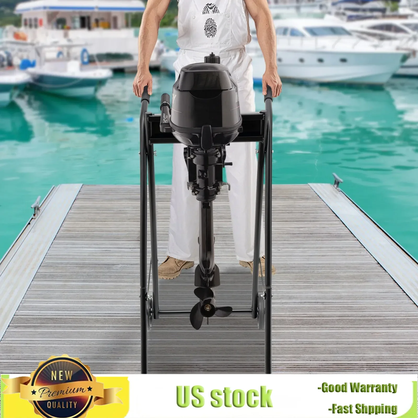 Zwaar uitgevoerde buitenboordmotorstandaard voor boten, multifunctionele draagbare bootmotormotorwagen voor motoropslag, onderhoud