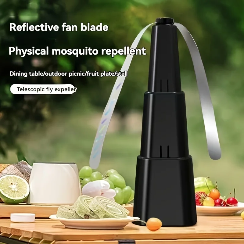 Battery Powered Portable Fly Repelling Fan with Reflective Blades Chemical Free Insect Repellent ABS Structure for Home Use