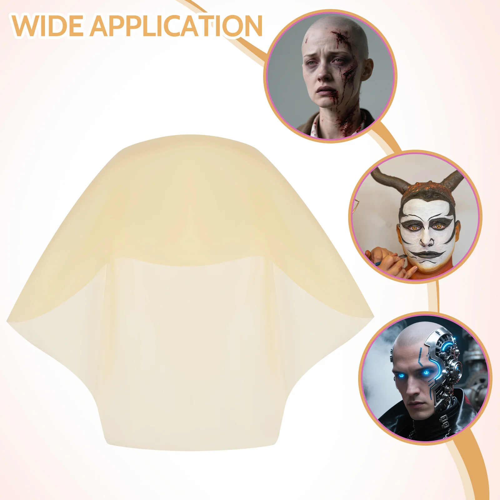 Bald Cap High Quality Latex Durable Environmental One Size Fits Most Perfect Halloween Cosplay Events Lightweight Easy Wear