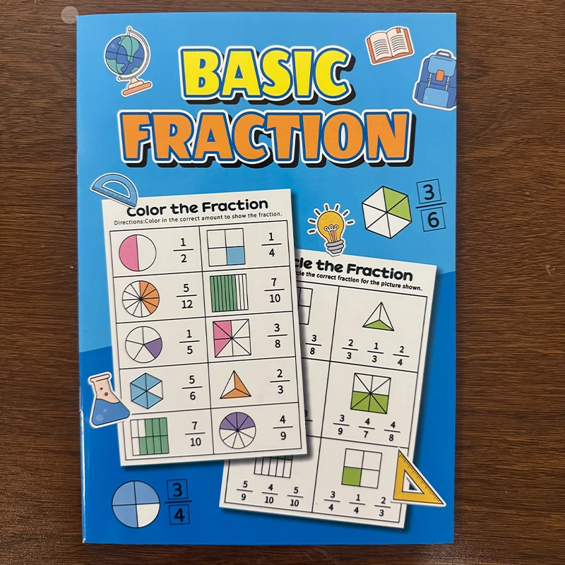 32 Pages Fraction Multiplication Division Math Workbook Fraction Operation Special Training Exercise Notebook For Primary