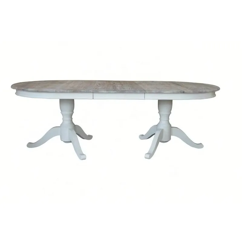 D1647-240 Antique French Traditional Solid Wood Dining Table Handmade Tripod Base Multiple Color Options Home Furniture