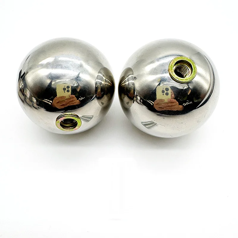 1/2/5Pcs 304 Stainless Steel Hollow Ball Wall Thick 1mm Through-Hole Metric Thread M5 M6 M8 M10 Mirror Decorative Hanging Ball