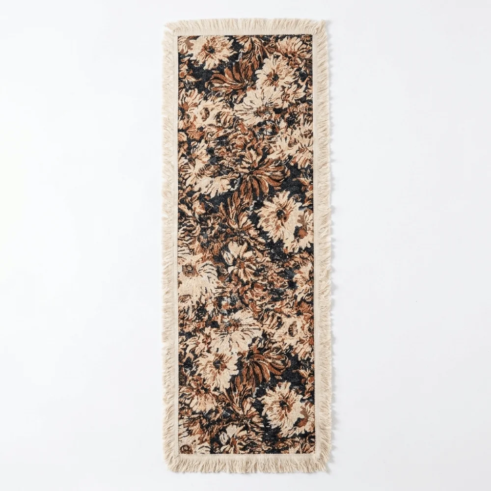 Textile Fabric Table Cover Exquisite Printed Proper Drape‑friendly Tabletop Decor Reinforced Stitched Wrinkle‑resistant