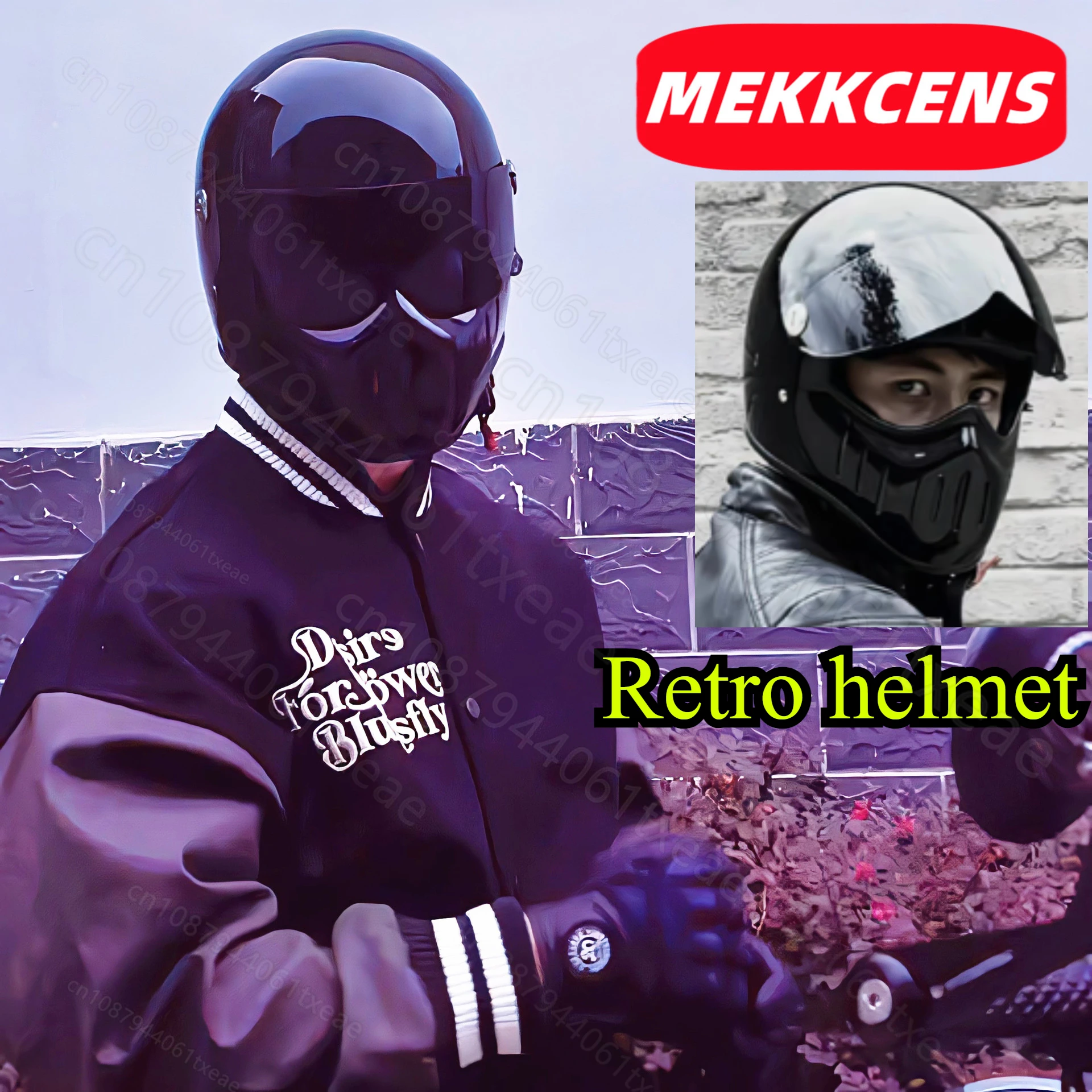 

High strength fiberglass Japanese classic retro full face helmet motorcycle protection helmet motorcycle accessories casco moto