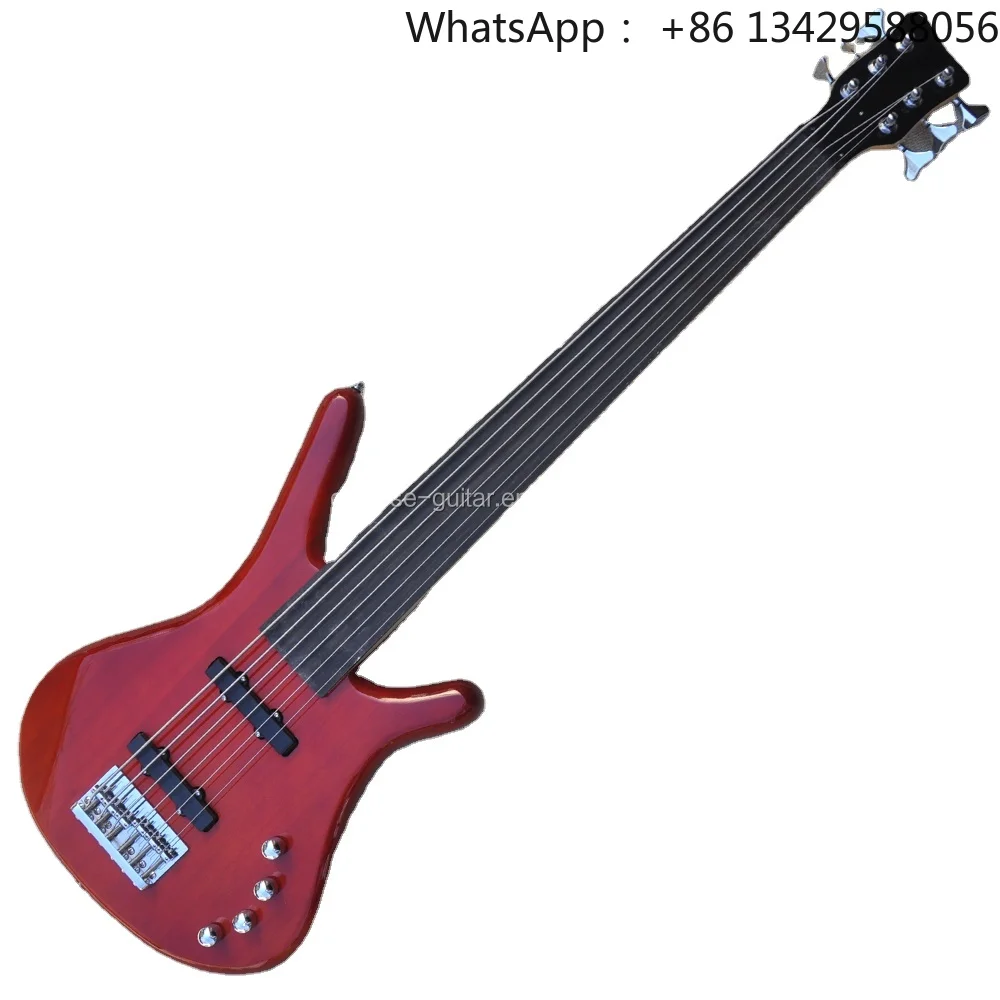 Flyoung Musical Instruments Bass Guitar 6 Strings Electric Bass Guitar Fretless Bass