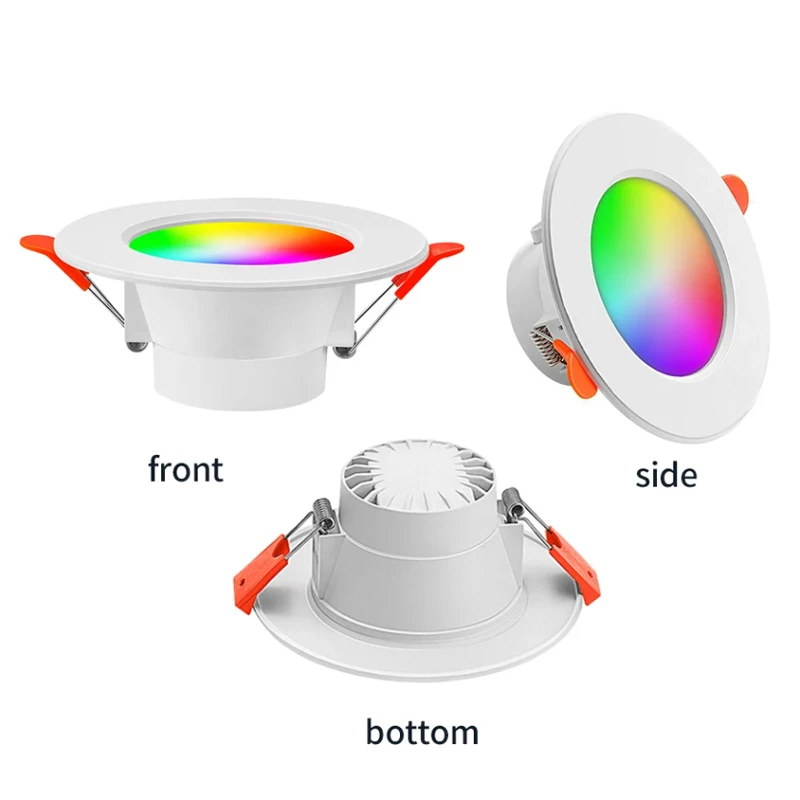 1-8 шт. светодиодный потолочный светильник с регулируемой яркостью 10 Вт tuya, интеллектуальное управление граффити, приложение RGB CW, полноцветный точечный встраиваемый в потолок, AC85-265V