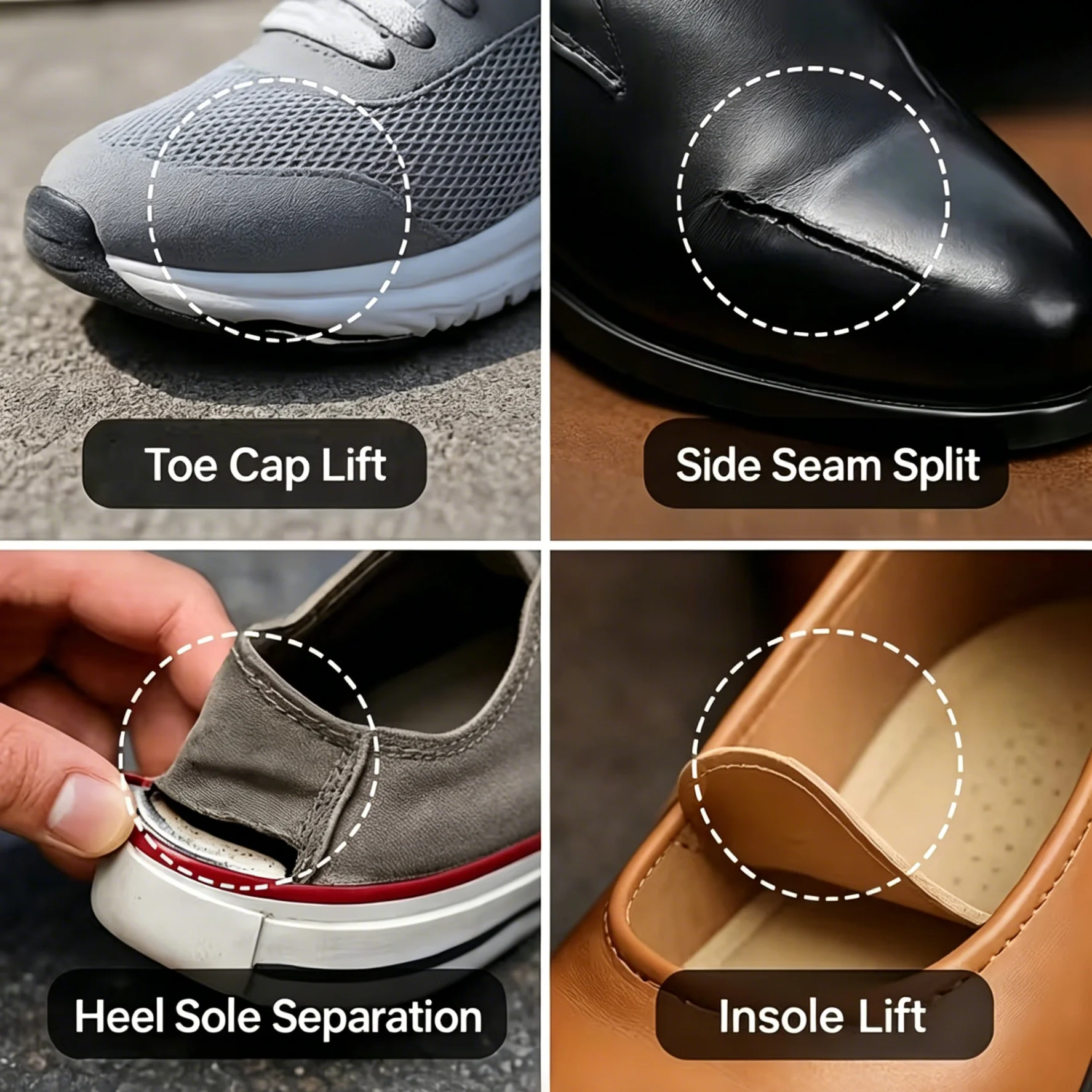 Multi-Purpose Shoe Repair Adhesive, Waterproof Strong Glue for Soles, Leather, Rubber & Canvas,  Cracks on All Footwear view 4