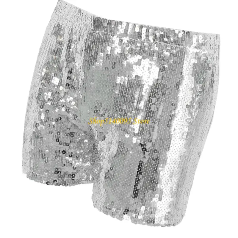 شورتات الترتر للسيدات DXAE وميض الهزات القصيرة المعدنية للأندية الهدايا