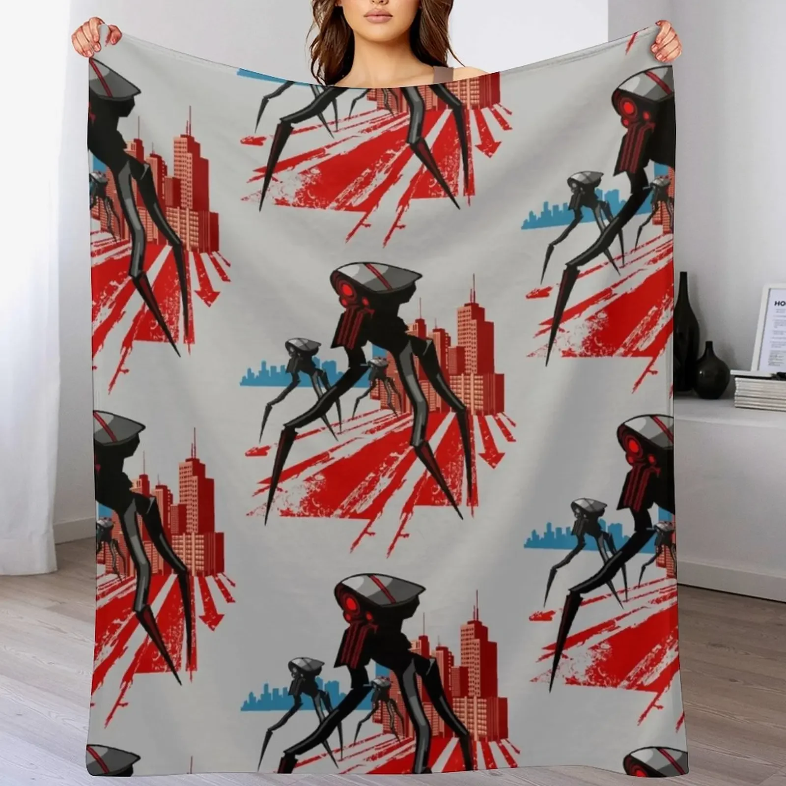 Tripod Throw Blanket funny gift Decoratives Sofa Quilt cosplay anime Blankets