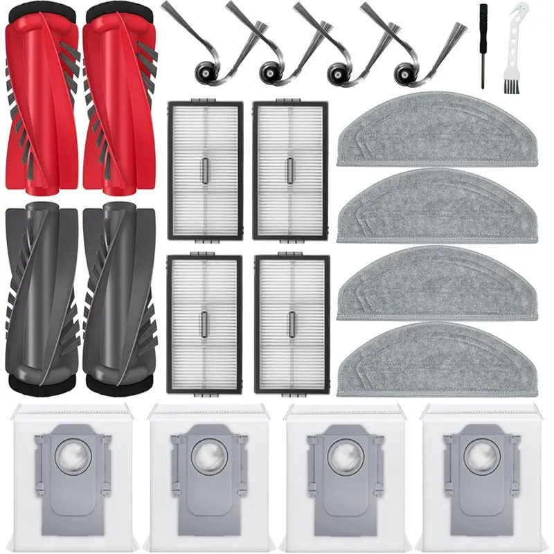 【grateful】spazzole-principali-filtri-hepa-panni-per-la-pulizia-sacchetti-per-la-polvere-di-ricambio-per-l'aspirapolvere-roborock-saros-20-sonic