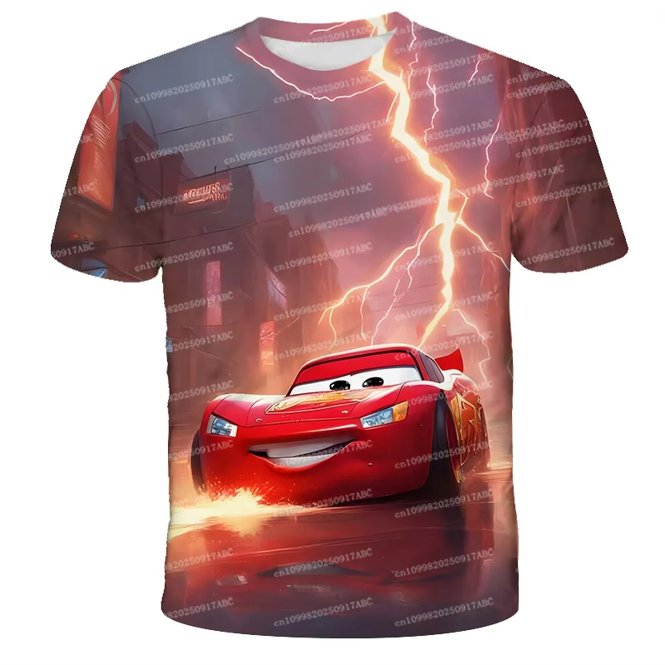 الصيف الرجال تي شيرت Y2K أنيمي ديزني 95 البرق ماكوين سيارات غالاكسي ثلاثية الأبعاد طباعة متعة تي شيرت للأطفال النساء k قمصان قصيرة الأكمام الملابس #5