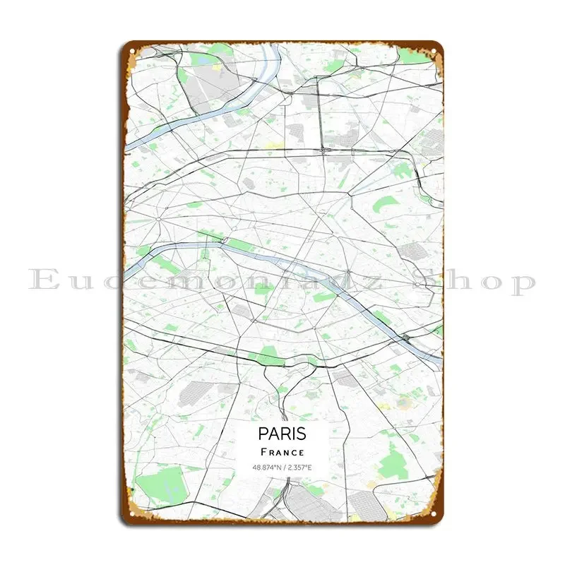 Paris Light Metal Sign Vintage Party Party Club Custom Bar Tin Sign Poster