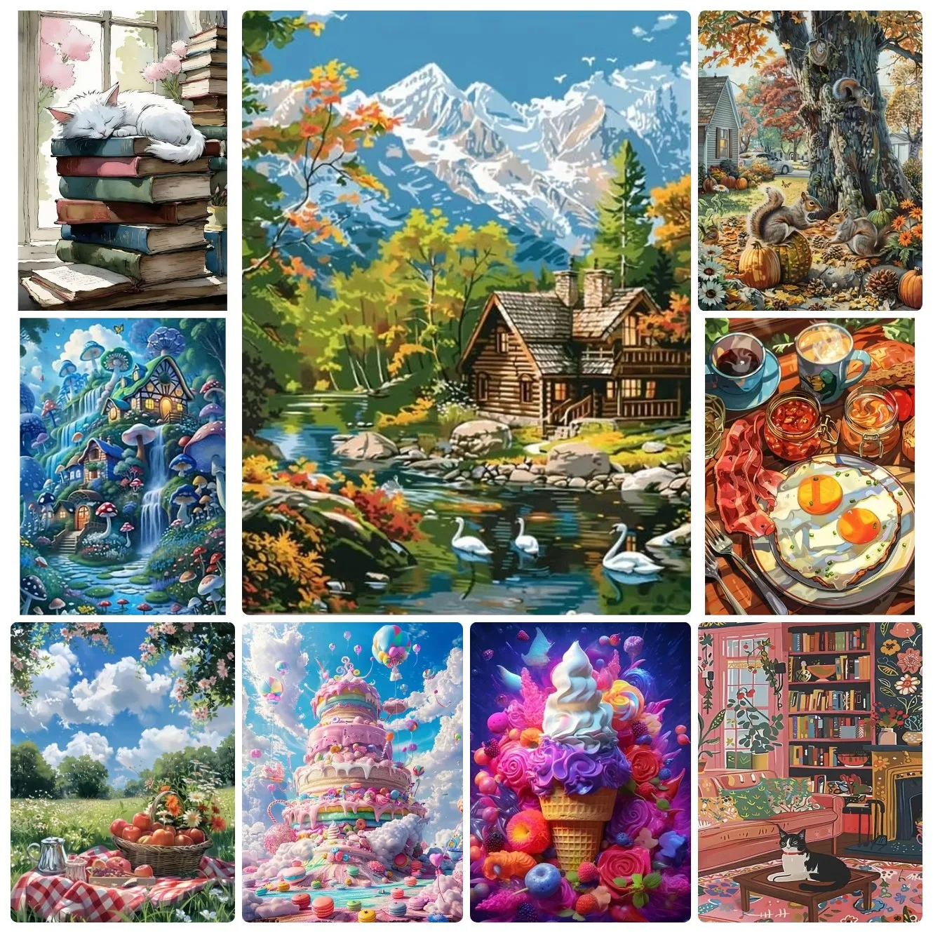 

Jigsaw Puzzles Landscape Home Decor Adults Puzzle Games Family Fun Puzzles Educational Toys for Kids Exquisite Gift