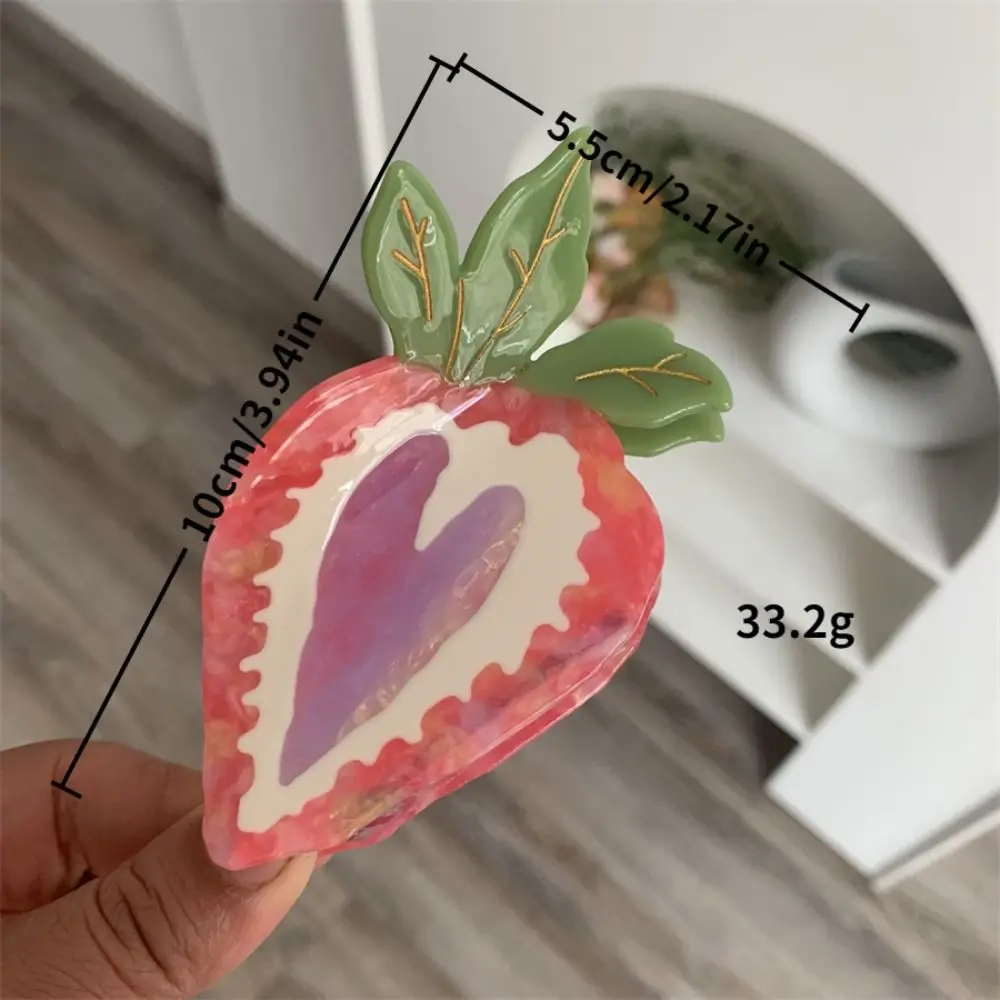 الإبداعية الفرنسية نمط القلب الفراولة مشبك شعر باريت الحب حمض الخليك مشبك شعر الهندسة أغطية الرأس القرش كليب الشارع الشهير