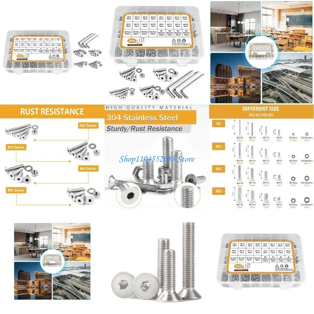 

Y6GD Industrial Screw Set Massive Screw Set 950pcs/set Perfect for Various Projects