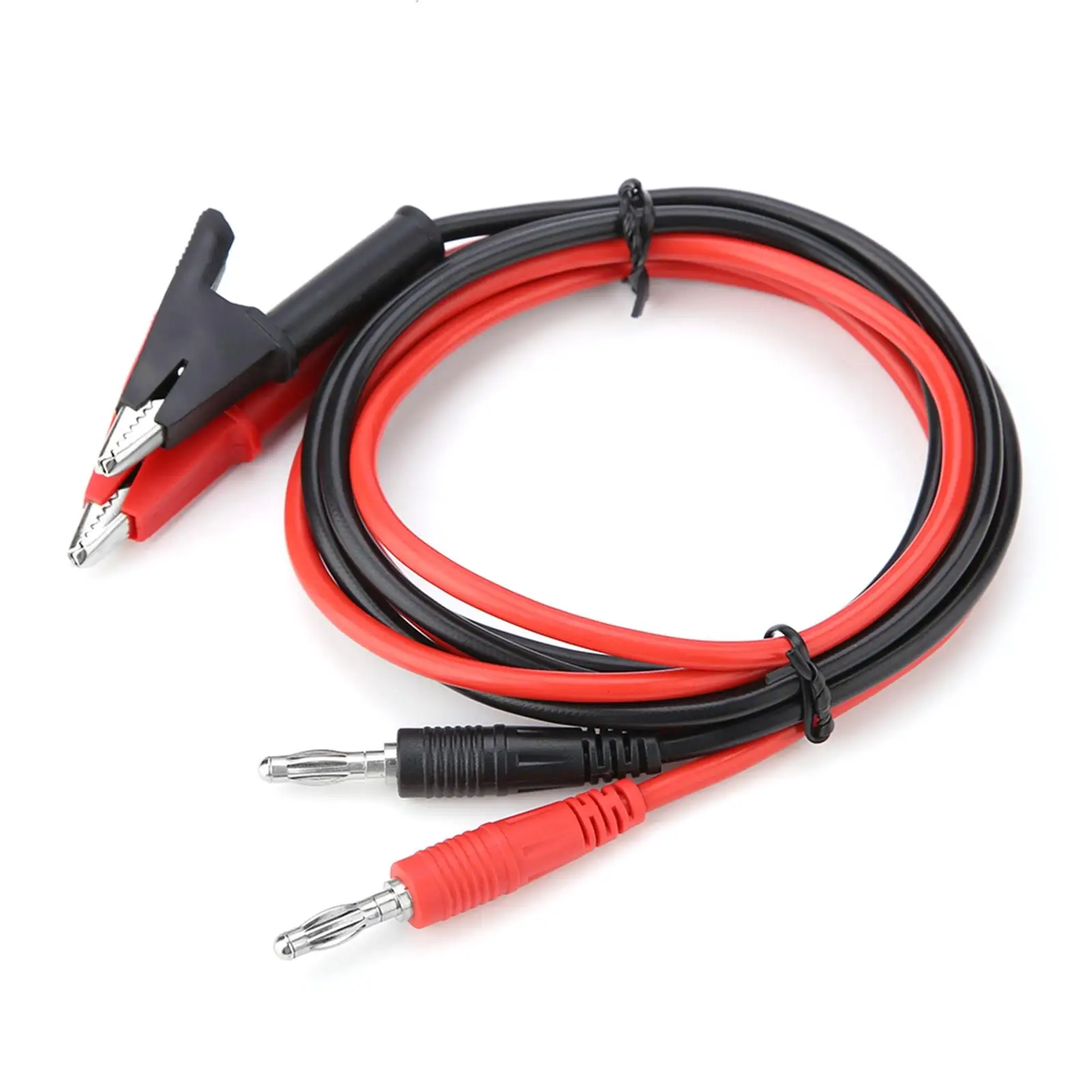 2Pcs Silicone Banana Plug Clip Test Probe Cables for Testing - P1040