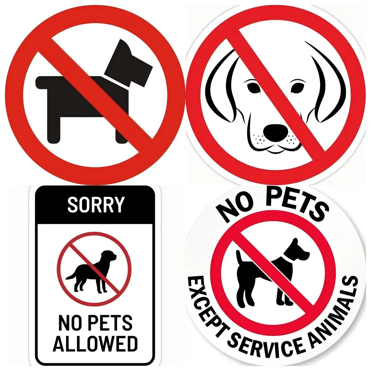 

NO PETS DOGS ALLOWED SIGN Vinyl Decal / Sticker Kayak Vinyl Camper Van Bike Decals