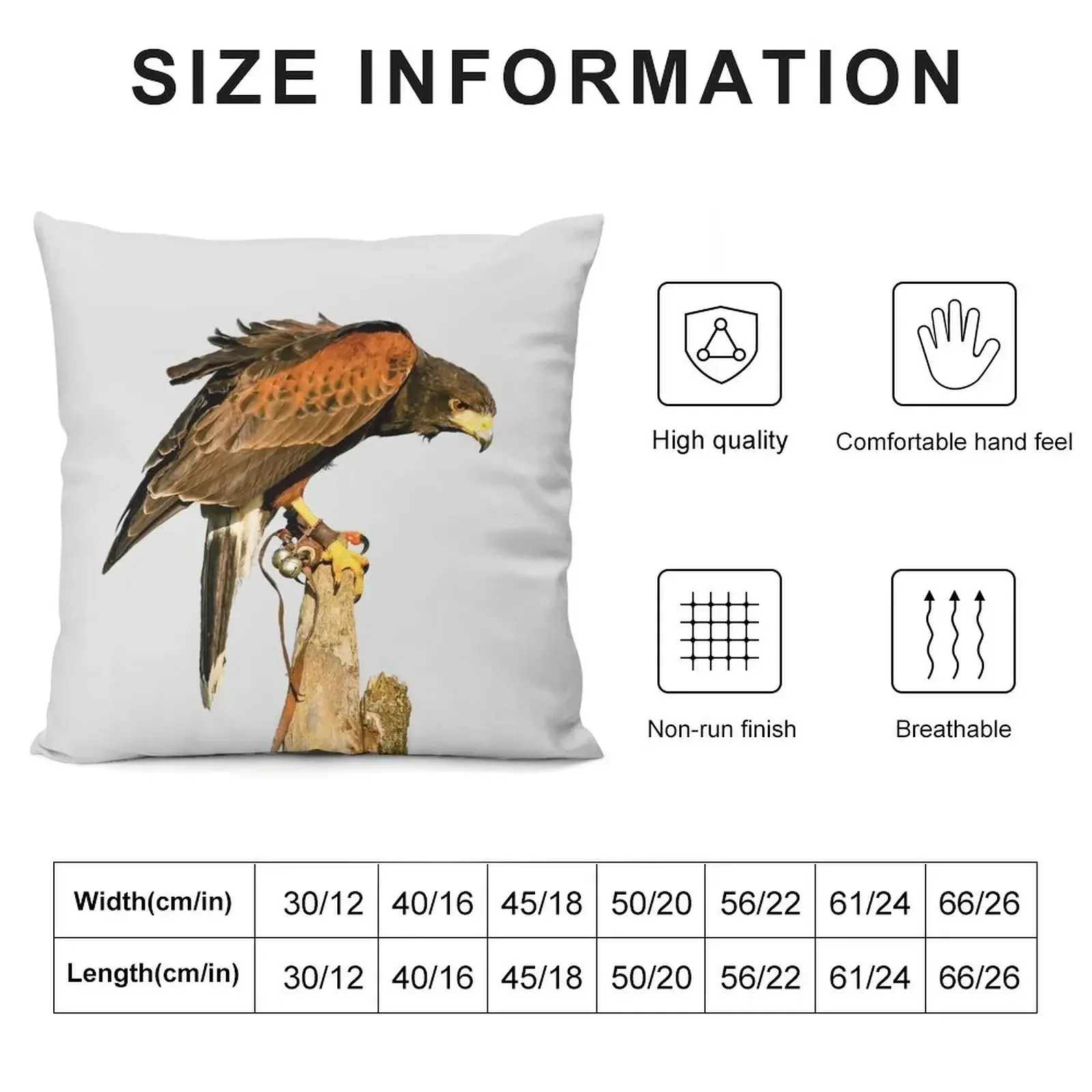 Harris Hawk on watch Throw Pillow sleeping pillows bed pillows Sofa Cushion Cover pillow