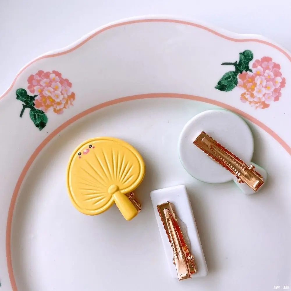 Mini Air Conditioner Summer Fan Hairpin Simulated Fan Cute Children Hairpin Headwear Side Barrettes Cute Hair Clip Streetwear