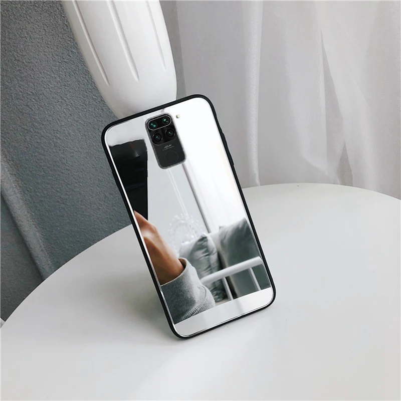 حافظة مرآة مكياج كاملة لـ siaomi ، غطاء مطلي ، Redmi Note 8 ، 9 ، 10 Pro ، 9S ، 10S ، Poco F3 ، F4 ، F5 ، 11 ، 12 ، 13 Lite ، 9T ، 10T ، 11T ، 12T ، 13T