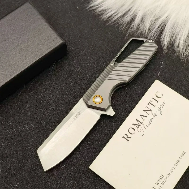 

M390 powder steel outdoor folding knife edc multitool knives utility Daily at home outdoor bushcraft tactical titanium knife