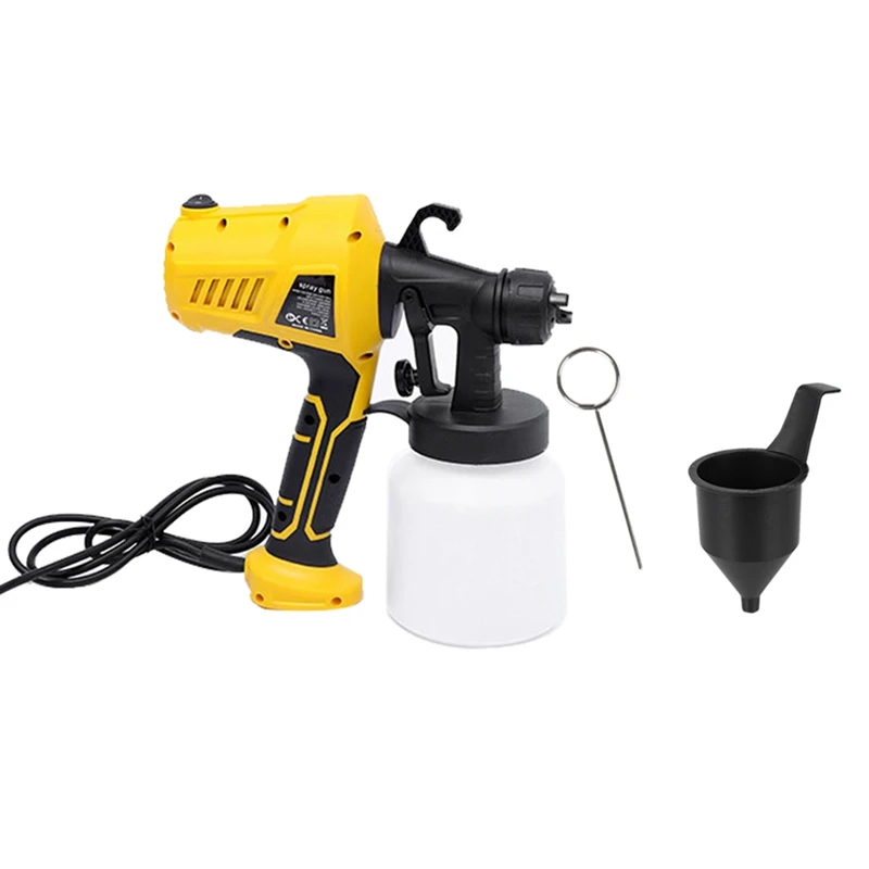 

1 PCS 800Ml Spraying Electric Spray Power Tools Yellow Plastic Flow Control Airbrush Spray Tool EU Plug