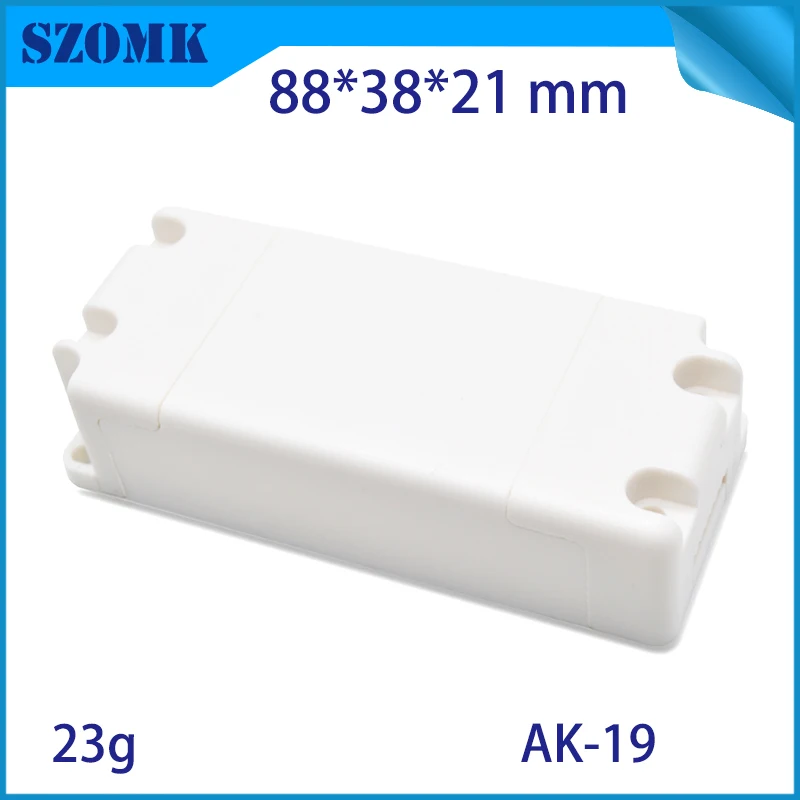 5 Stks/partij AK-19 Diy Led Driver Voeding Plastic Behuizing Custom Plastic Led Elektronica Project Box Case 88X38X21Mm