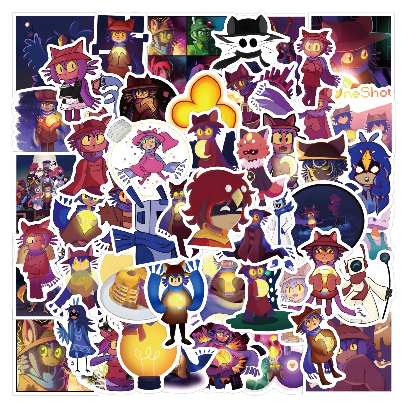 

10/30/50PCS Oneshot Cartoon Stickers Game Stciekr Waterproof Decoration DIY Laptop Phone Guitar Car Bike Skateboard Decals Toy