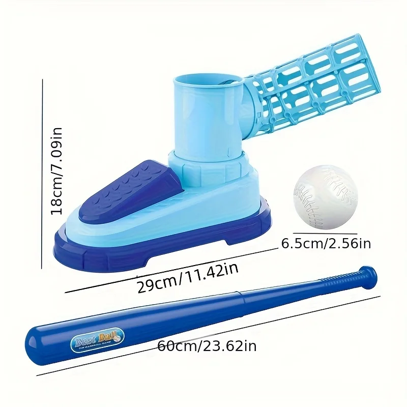 Brinquedo lançador de beisebol automático para crianças, brinquedo esportivo interativo para pais e filhos, jogos divertidos para família interna/externa