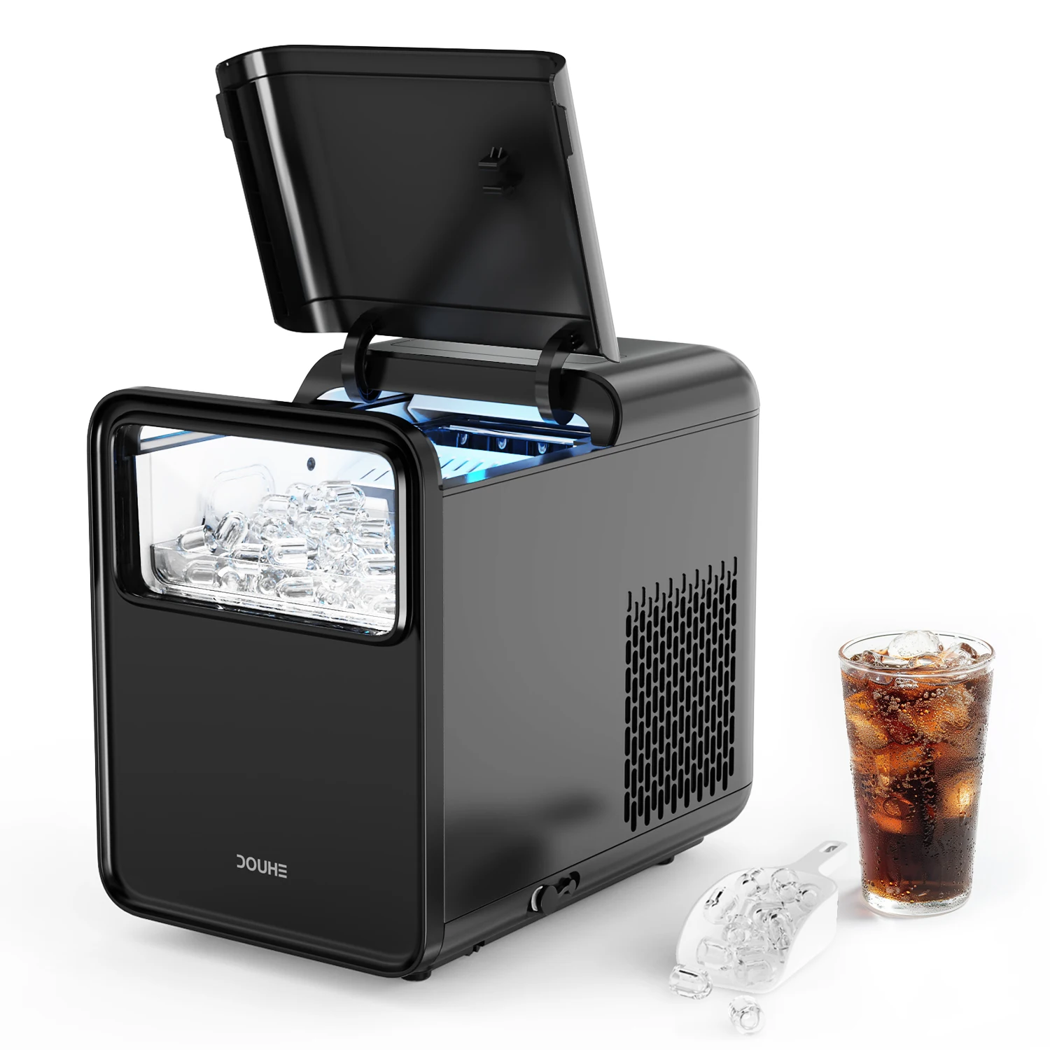 12kg/Day Countertop Bullet Ice Maker, CE KC Certified Custom Professional Kitchen Appliance