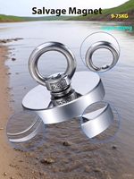 Super Strong Neodymium Fishing Magnet Hooks N52 Heavy Duty Magnet with Countersunk Hole Eyebolt 16-42mm Salvage Searcher Magnets