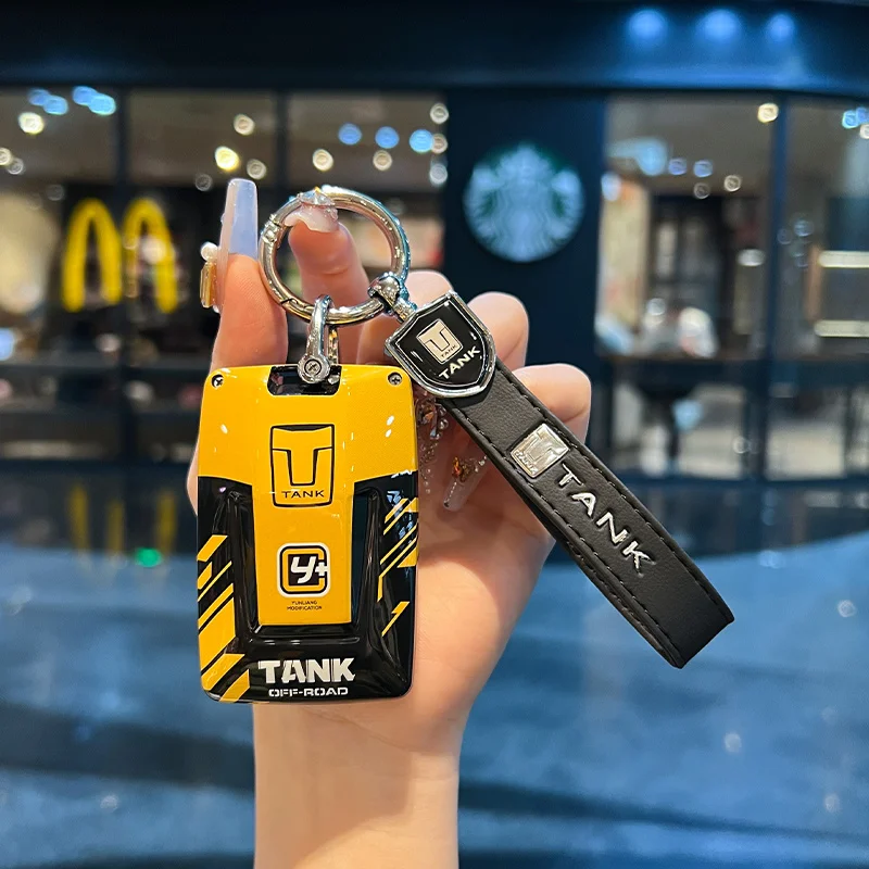 

Car ABS & Silicone Key Case Cover Buckle Chain For Great Wall GWM WEY TANK 300 500 Tank300 Fob Smart Key Protective Accessories