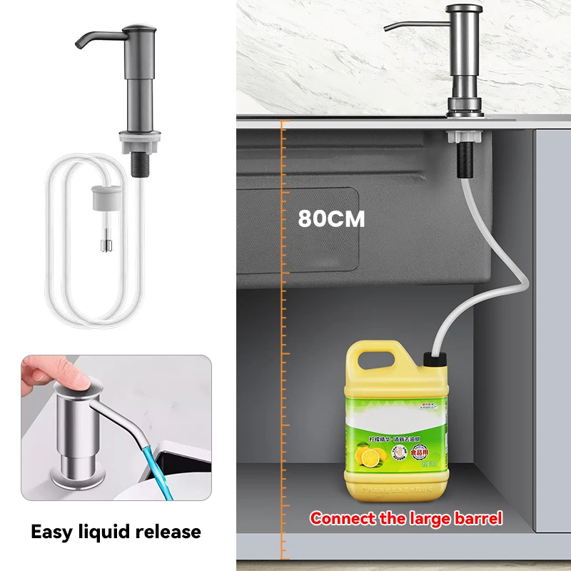 

2025 New ABS Kitchen Sink Soap Dispenser Extension Tube Dish Soap Press Pump Head Outlet Head Extender