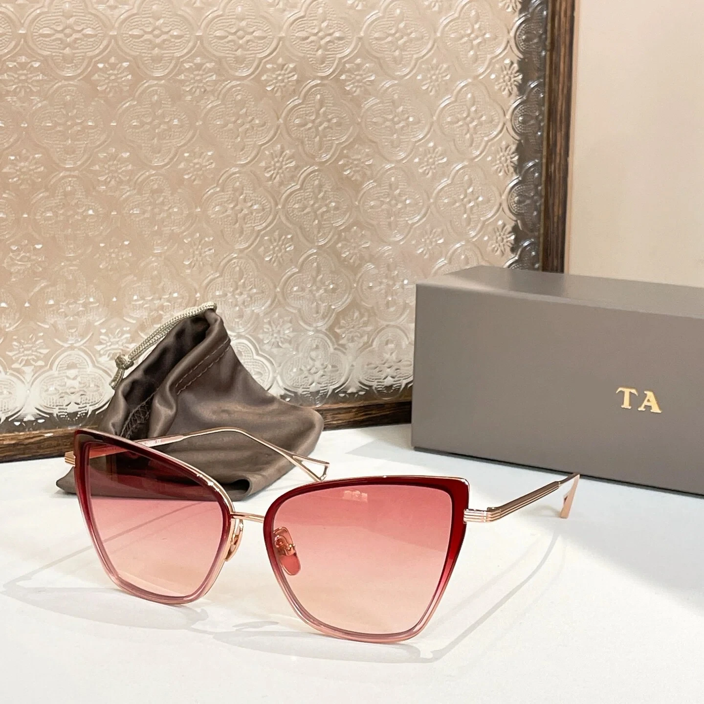 

New For DIYTA DT DLS932 UV400 Gradient Pink Lenses Womens Sunglasses Popular Casual Oversized Premium Men's Sun Glasses With Box