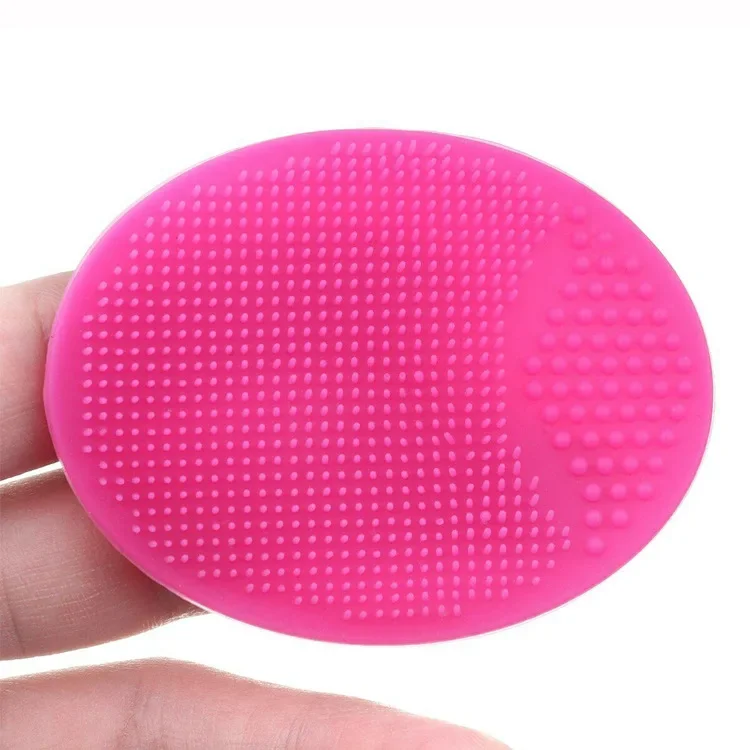 Brosse de lavage du visage en silicone de qualité alimentaire pour bébé, lavage des cheveux, doux, rond, nettoyant